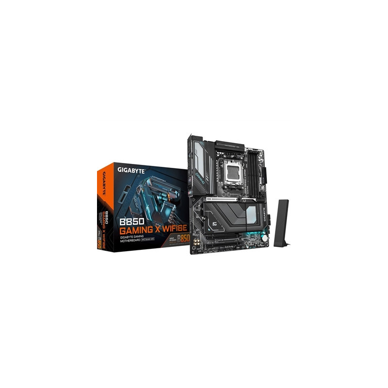 Gigabyte B850 GAMING X WIFI6E AMD AM5 Socket Motherboard  ATX  4x DDR5 Slots  3x M.2 Sockets  2x USB-C Port  Fitted I/O Shield  