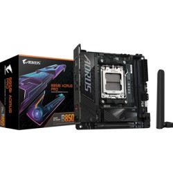 Gigabyte B850I AORUS PRO AMD AM5 Socket Motherboard  Mini-ITX  2x DDR5 Slots  2x M.2 Sockets  2x USB-C Port  Fitted I/O Shield  