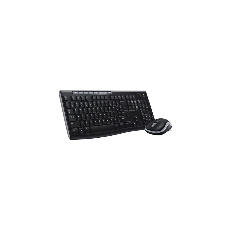 Logitech MK270 Wireless Keyboard and Mouse Combo for Windows  2.4 GHz Wireless  Compact Mouse  8 Multimedia and Shortcut Keys fo
