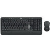 Logitech MK540 Advanced Wireless Keyboard and Mouse Combo for Windows  2.4 GHz Unifying USB-Receiver  Multimedia Hotkeys  3-Year