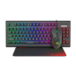 Marvo Scorpion CM310 Loot 30 3 in 1 RGB Wired Gaming UK Layout TKL Keyboard  Mouse and Mat Bundle (Black)