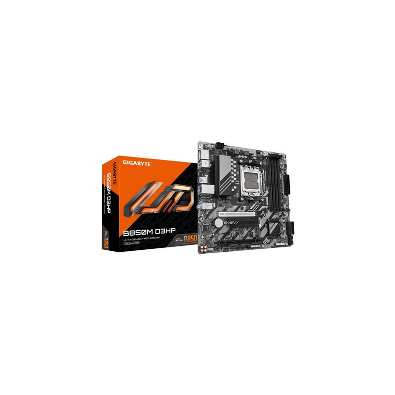 Gigabyte B850M D3HP AMD AM5 Socket Motherboard  Micro-ATX  4x DDR5 Slots  2x M.2 Sockets  2x USB-C Port  GbE LAN  2x DisplayPort