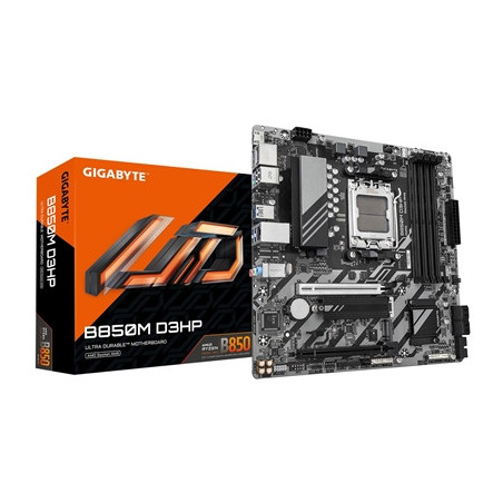 Gigabyte B850M D3HP AMD AM5 Socket Motherboard  Micro-ATX  4x DDR5 Slots  2x M.2 Sockets  2x USB-C Port  GbE LAN  2x DisplayPort