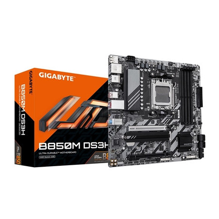 Gigabyte B850M DS3H AMD AM5 Socket Motherboard  Micro-ATX  4x DDR5 Slots  2x M.2 Sockets  2x USB-C Port  2.5GbE LAN  2x DisplayP