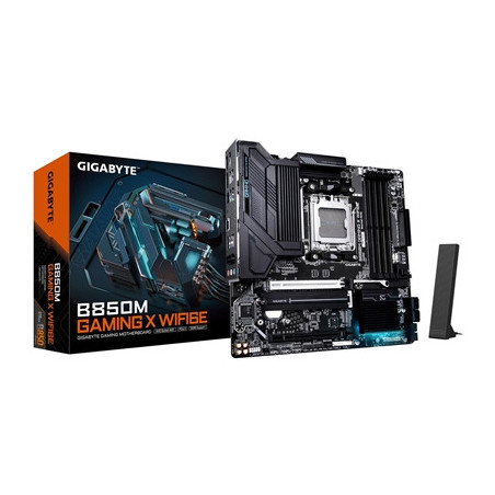 Gigabyte B850M GAMING X WIFI6E AMD AM5 Socket Motherboard  Micro-ATX  4x DDR5 Slots  2x M.2 Sockets  2x USB-C Port  Fitted I/O S