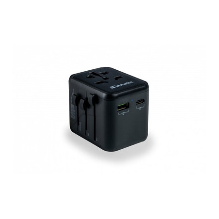 Verbatim UTA-02 Universal Travel Adapter with 1 x USB-C PD 20W / 1 x USB-A QC 3.0