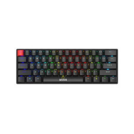 Marvo Scorpion KG933G Saber 61 Wired Mechanical RGB 60% UK Layout Gaming Keyboard (Black)