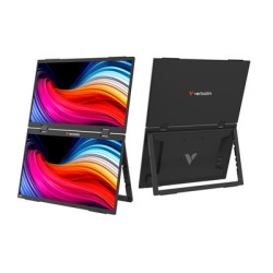 Verbatim Portable 15.6 Dual Monitor Essentials  1920 x 1080 Resolution  60Hz  Vesa 75 x 75mm  Built in Speakers 2 x 1W