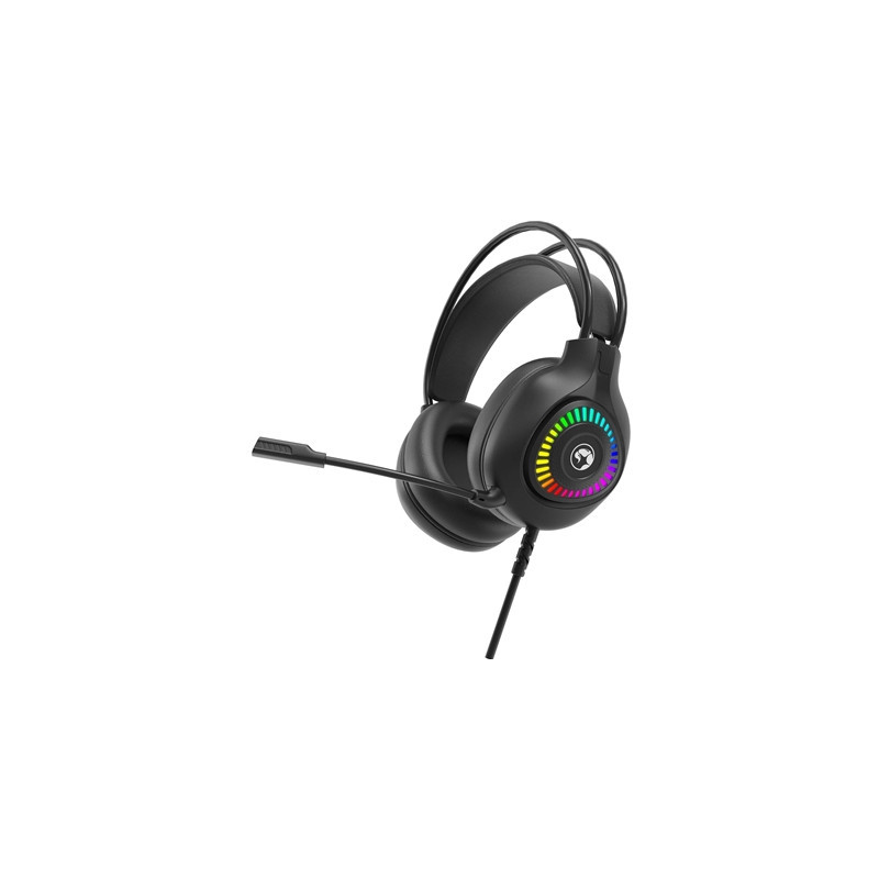 Marvo H8325 Akari 40 USB 2.0 Wired Gaming RGB Headset (Black)