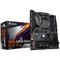Gigabyte B550 AORUS ELITE V2 AMD AM4 Socket Motherboard  ATX  4x DDR4 Slots  2x M.2 Sockets  1x USB-C Port  Fitted I/O Shield  2