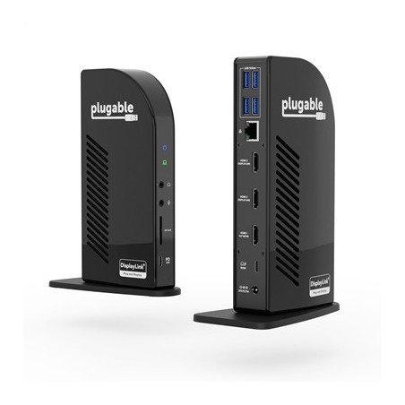 Plugable UD-ULTCDL USB-C Triple Monitor 4K 96W USB-C PD DisplayLink Certified Docking Station