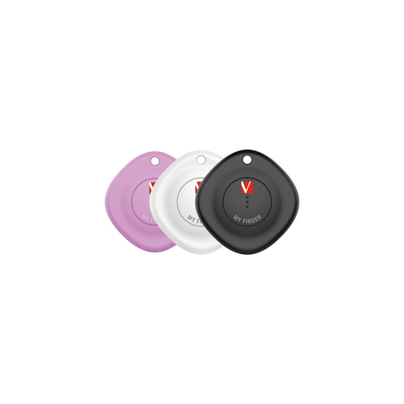 Verbatim MYF-03 My Finder Bluetooth Item Finder 3 Pack Black /White / Purple