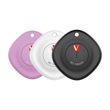Verbatim MYF-03 My Finder Bluetooth Item Finder 3 Pack Black /White / Purple