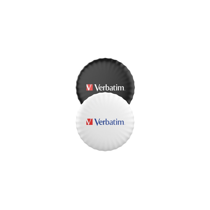 Verbatim MYFC-02BW My Finder Coin Bluetooth Item Finder 2 pack Black / White