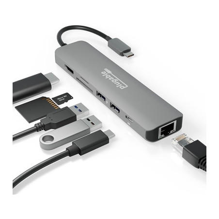 Plugable USBC-7IN1E Portable USB-C Ethernet Docking Station