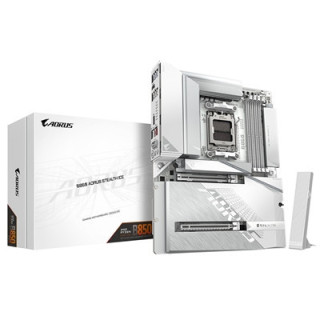 Gigabyte B850 AORUS STEALTH ICE AMD AM5 Socket Motherboard  ATX  4x DDR5 Slots  4x M.2 Sockets  Fitted I/O Shield  5GbE LAN  Wi-