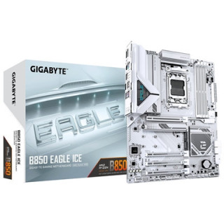 Gigabyte B850 EAGLE ICE AMD AM5 Socket Motherboard  ATX  4x DDR5 Slots  3x M.2 Sockets  Fitted I/O Shield  2.5GbE LAN  1x Displa