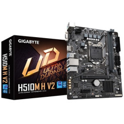 Gigabyte H510M H V2 Ultra Durable Intel 1200 Socket Motherboard  Micro-ATX  2x DDR4 Slots  1x M.2 Socket  GbE LAN  1x D-Sub / 1x