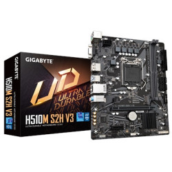 Gigabyte H510M S2H V3 Ultra Durable Intel 1200 Socket Motherboard  Micro-ATX  2x DDR4 Slots  1x M.2 Socket  GbE LAN  1x D-Sub / 