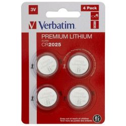 Verbatim CR2025 Battery Lithium 3V 4 Pack