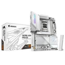 Gigabyte X870E AORUS PRO ICE AMD AM5 Socket Motherboard  ATX  4x DDR5 Slots  4x M.2 Sockets  3x USB-C Port  Fitted I/O Shield  2