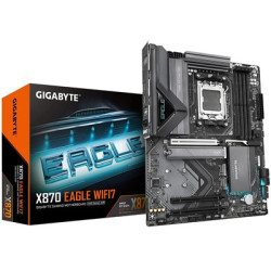 Gigabyte X870 EAGLE WIFI7 AMD AM5 Socket Motherboard  ATX  4x DDR5 Slots  3x M.2 Sockets  3x USB-C Port  Fitted I/O Shield  2.5G