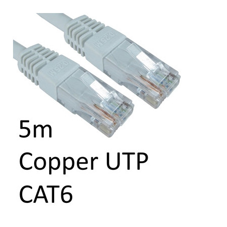 RJ45 (M) to RJ45 (M) CAT6 5m White OEM Moulded Boot Copper UTP Network Cable
